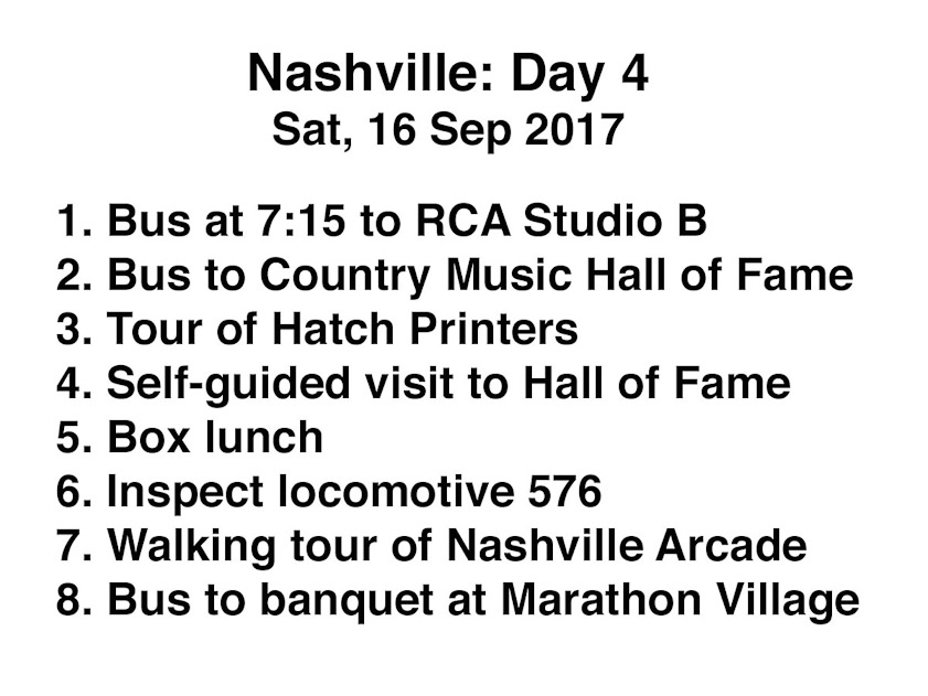 We had to get up earlier for the last day of touring.