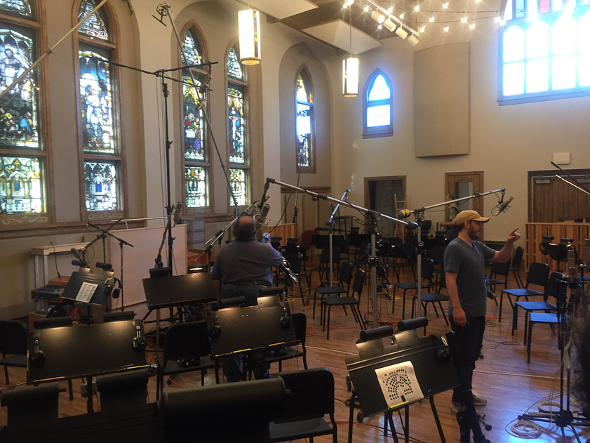 The main room was the sanctuary of a former church. Its acoustics had been carefully changed, with insulation up to 4 feet thick on some walls, to reduce reverberation time and keep out street noise.