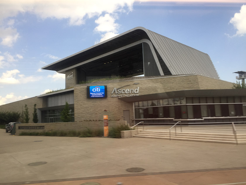 An amphitheater near downtown Nashville, seen from the bus.