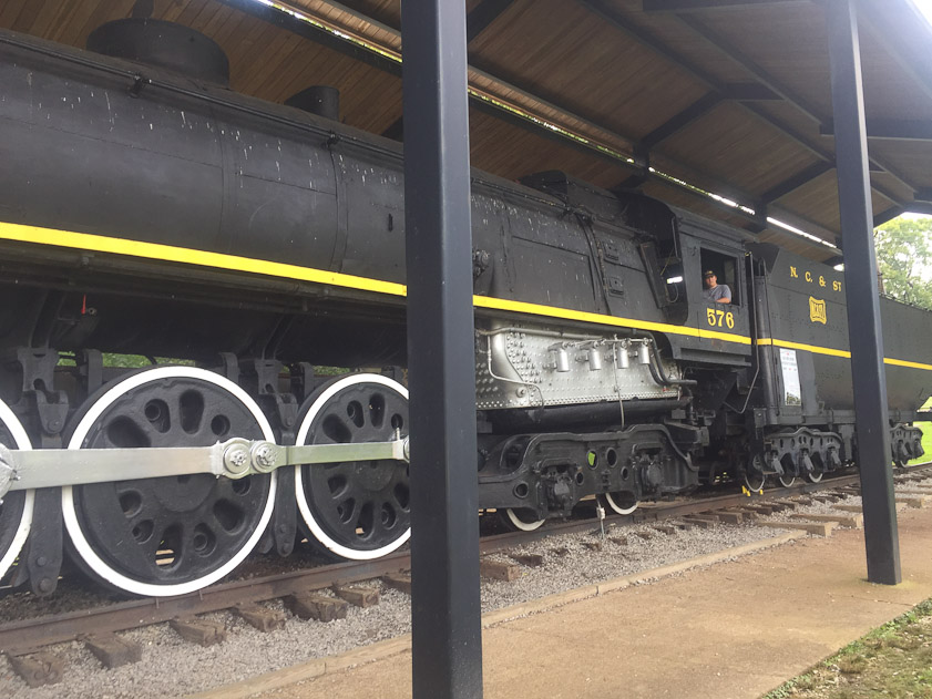 We visited this locomotive which has been on static display in Centennial Park since 1953. It is being prepared to enter conservation and return to service as a tourist train.