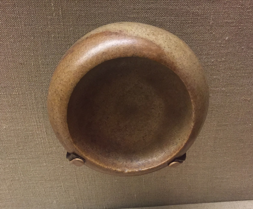 After lunch I spent most of my time at the Tennessee State Museum looking at the Indian relics of the Mississippian period. This beautifully finished stone object is a kind of bowling ball used in the game called chunkey.