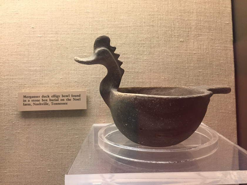 Merganser duck effigy bowl.