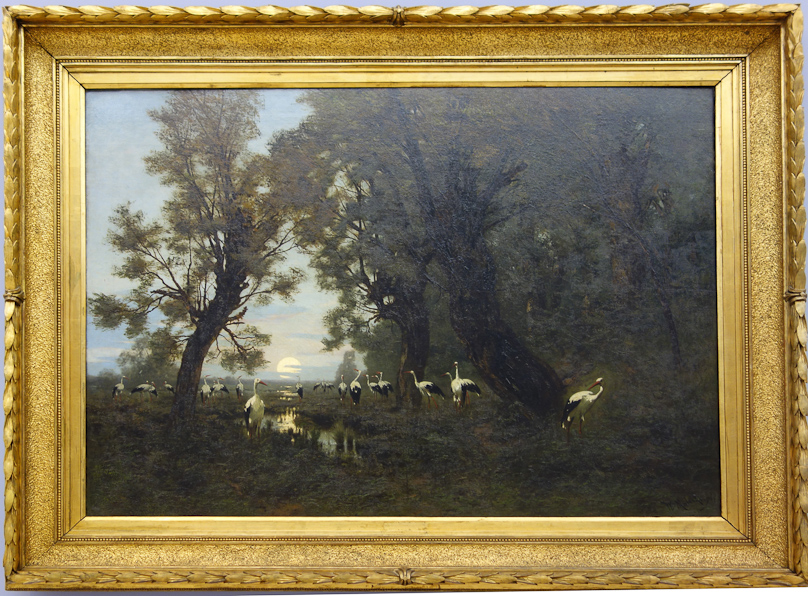 We finally got to see the gallery of 19c Polish painting on the 2d floor of the Cloth Hall (Galeria Sztuki Polskiej XIX Wieke w Sukiennicach) after it, and several other tourist sights in Krakow, had been closed for two days during a visit by the President of Poland. This is 