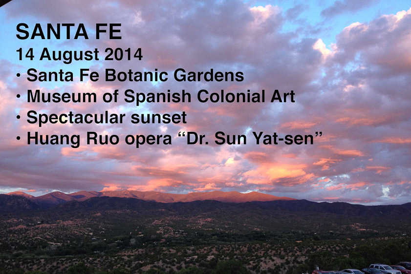 The botanic garden is only a year old. The sunset was wonderful but we left after the first act of the opera.