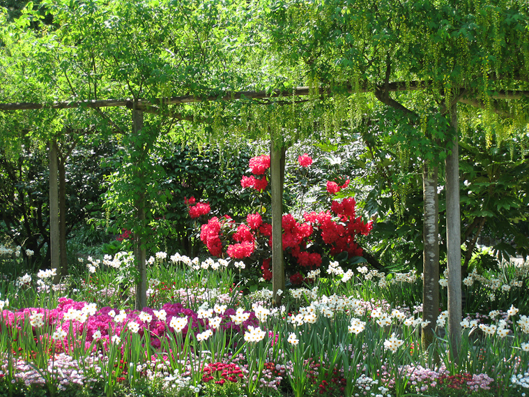 Butchart Garden, north of Victoria BC, is a much larger property than Abkhazi Garden, with huge annual plantings that have to be changed more than once a year.