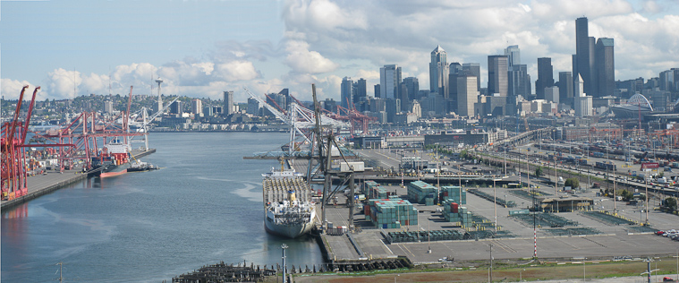 View to the north from the preheater tower of downton Seattle