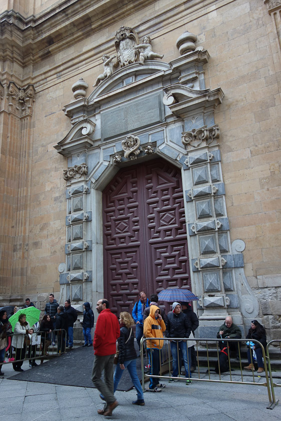 After lunch we went to the Church of the Purisima to see a procession come out this door. People were waiting as members of the procession entered through a side door.