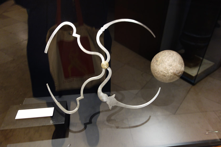 The Arrtillery Museum (19 on the plan) displayed a lot of instrments used in research and development, including these calipers for measuring stone cannon balls.