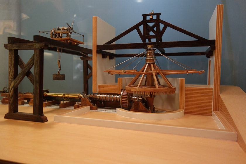 Model of a cannon-boring machine.