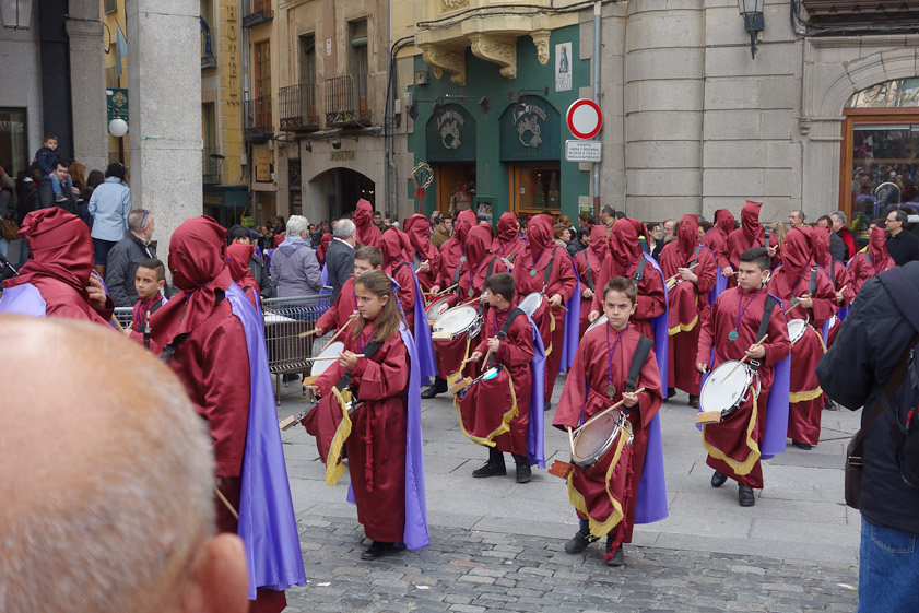 Each procession has a band, predominantly drummers and brass players. I was impressed that one small town had so many musicians.