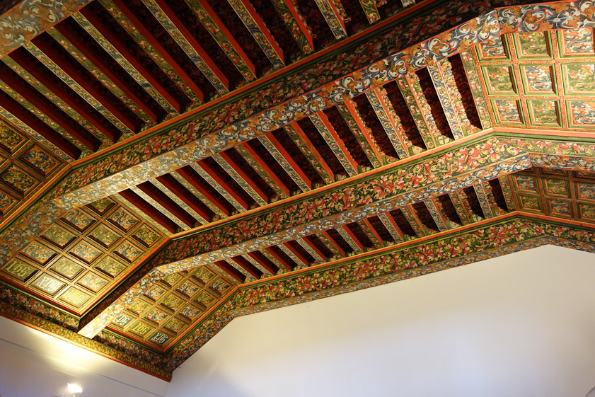 Ceiling in the old sacristy, the first room off the church choir.