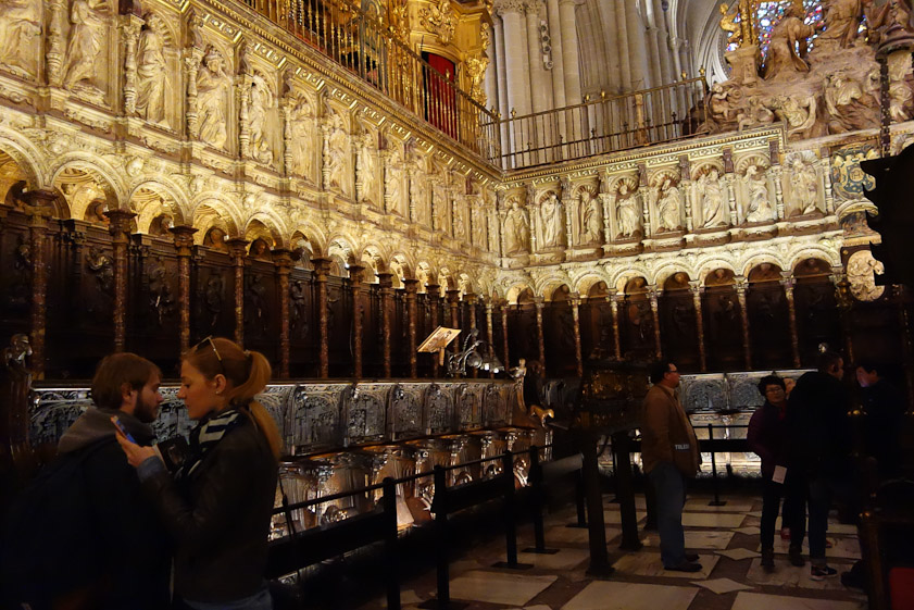 The interior of the choir.