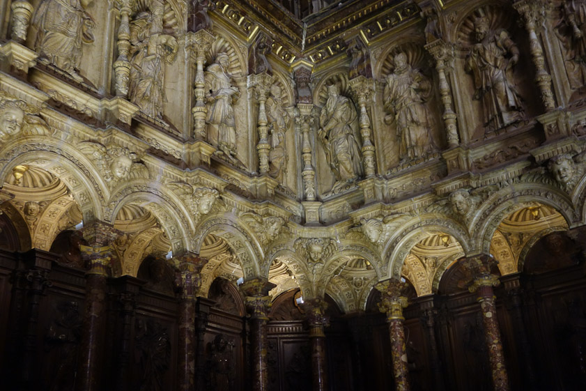 Elaborate carving everywhere in the cathedra.