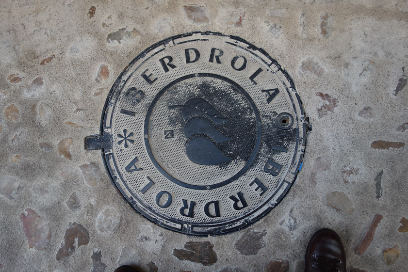 Manhole cover in Toledo. Iberdrola is a gas and electricity company.
