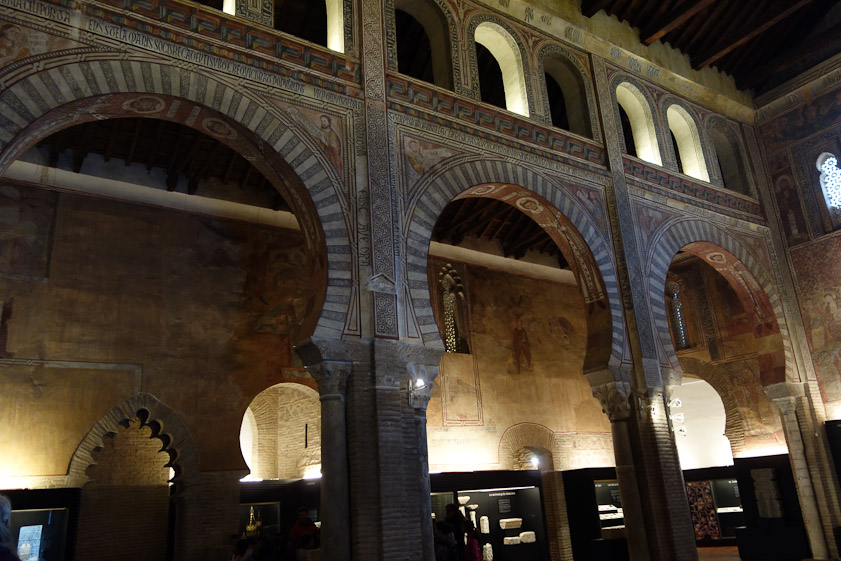 Visigothic artifacts are displayed in the aisles.