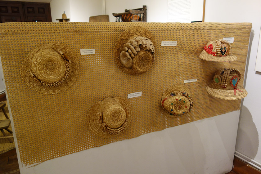 The folk crafts at the Museum of Ávila included these straw hats.