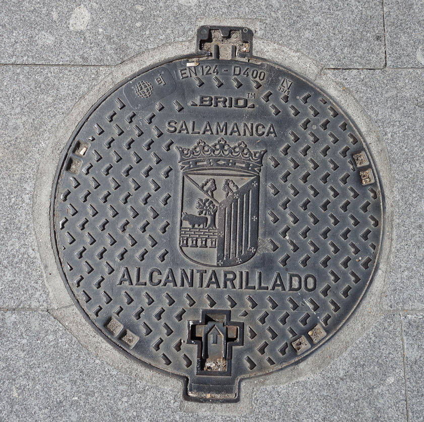 Manhole cover in Salamanca.  