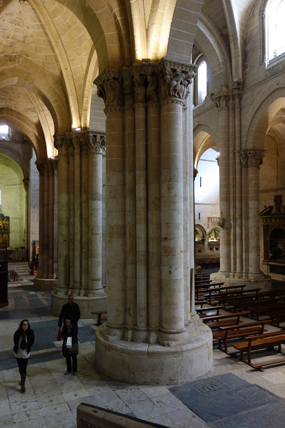 Nave of Salamanca Old Cathedral, from the steps leading down from te New Cathedral.