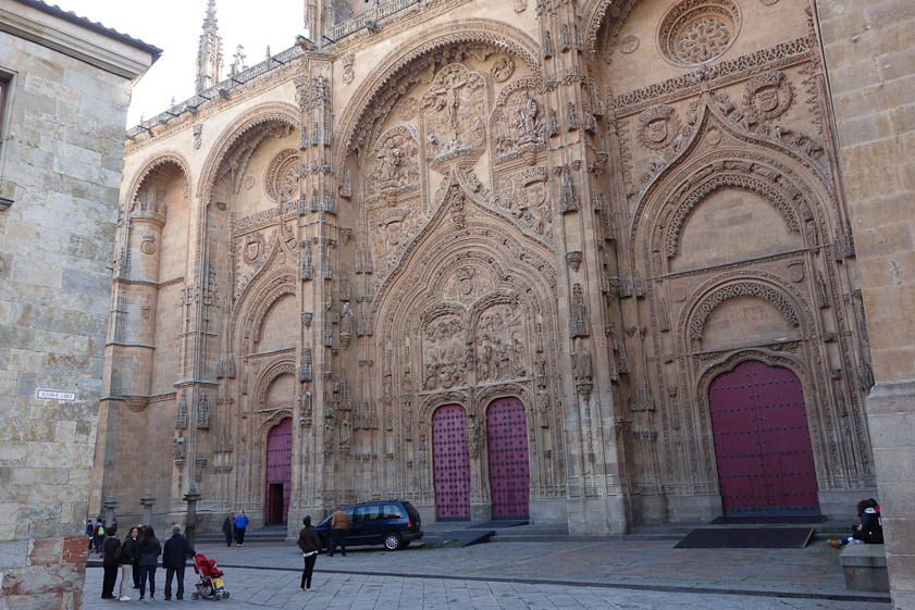 Plateresque decoration of the west doors of Salamanca New Cathedral.
