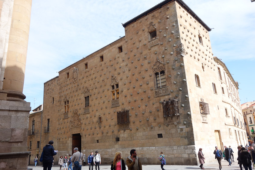 Casa de las Conchas (House of the Shells). The scallop shell was symbolic of its 15c builder, who was a member of the Order of St. James, and his wife. It now is the public library.