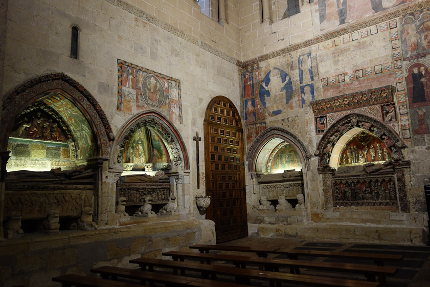 Tombs in the south transept (Transept of the Epistle) of Salamanca Old Cathedral