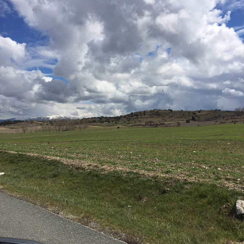Scenery between Salamanca and Segovia, the region called Castile and Leon.