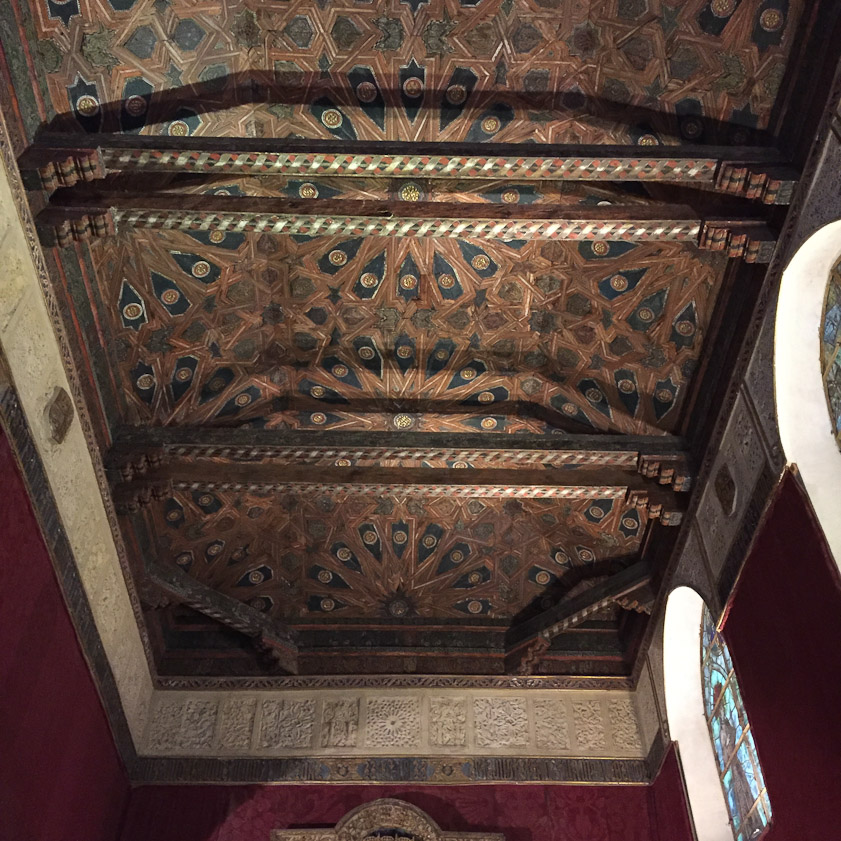 The ceiling in the Chapel (14 on the plan)