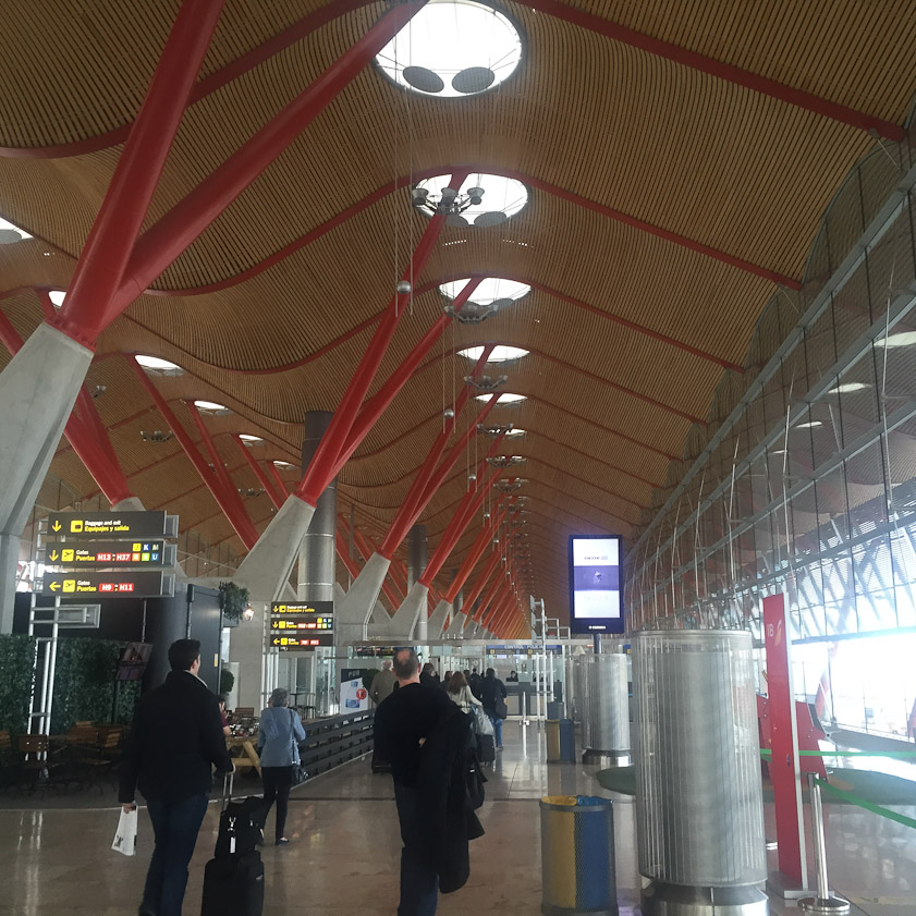 Barajas Airport in Madrid is attractively designed.