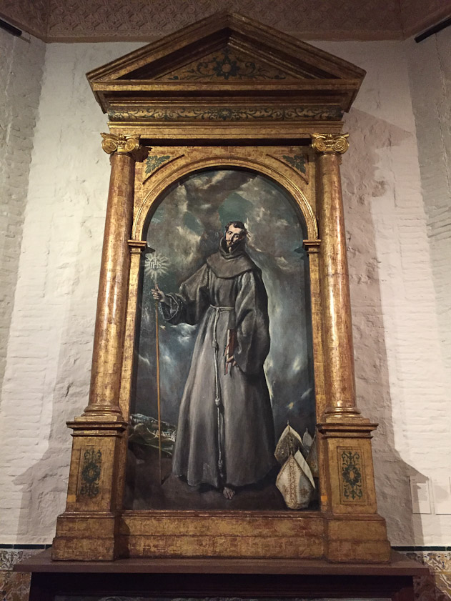 Casa Greco is the municipal museum with holdings of El Greco and his followers. This is an altarpiece for the Church of St. Bernardine