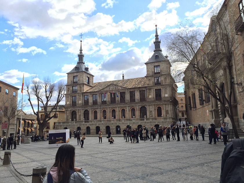 The Ayuntamiento of Toledo, facing the west side of the Cathedral.
