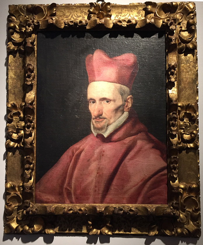Cardinal Borja by Velázquez faces Paul III by Titian.