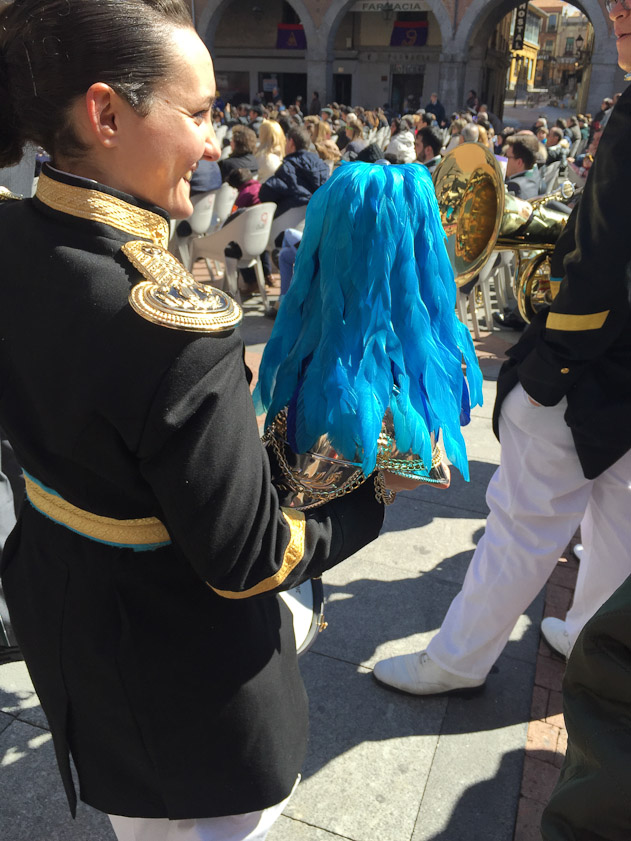 She must be important, with all those feathers.