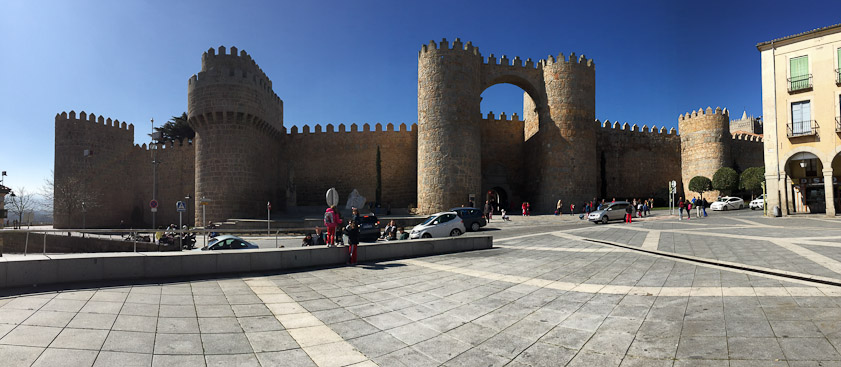 View of the walls from the west end of San Pablo, a little south of San Vicente