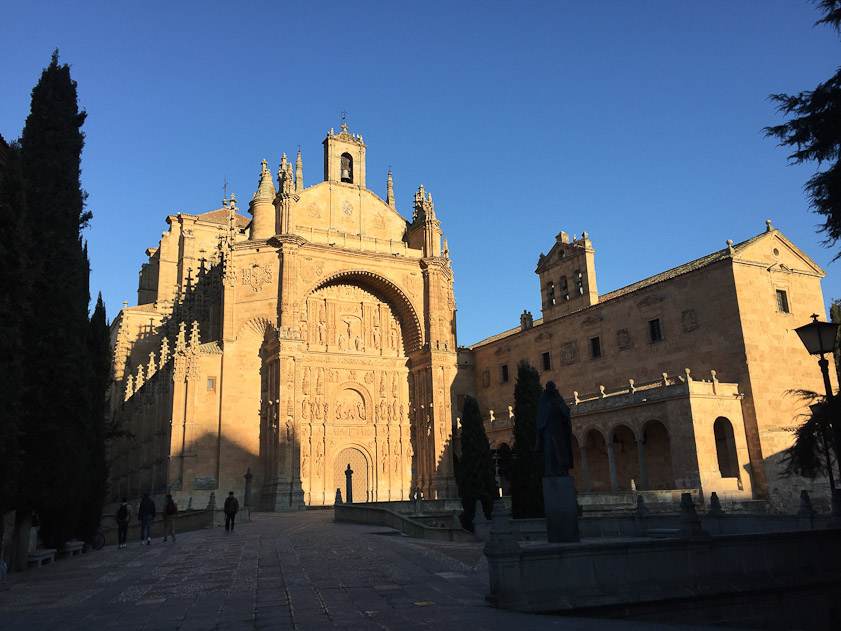 Convento San Esteban in Salamanca at sunset