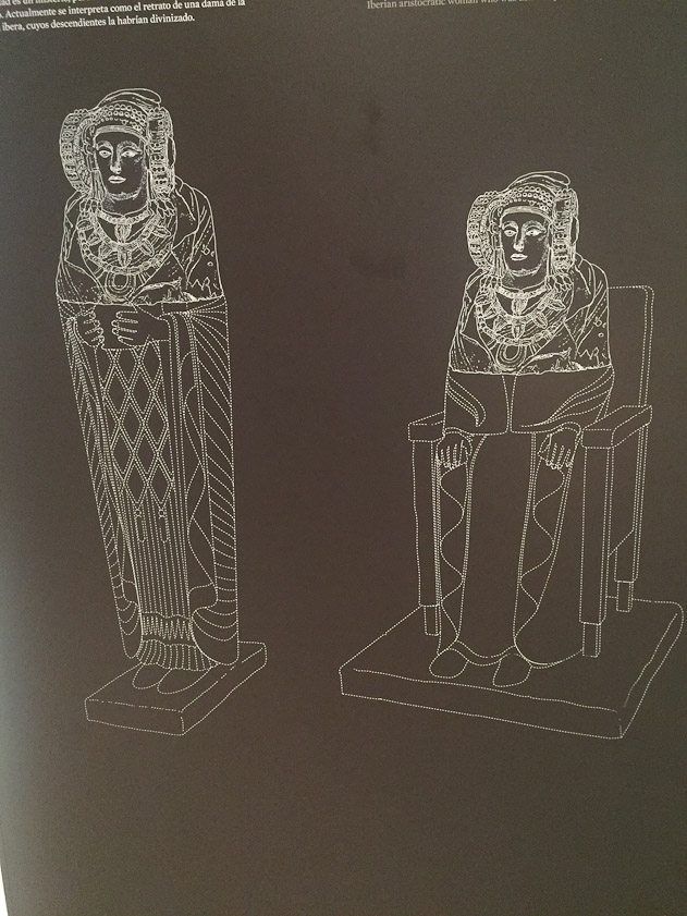 She may originally been a bust, as displayed in MAN; or part of a standing figure, or part of a seated figure.