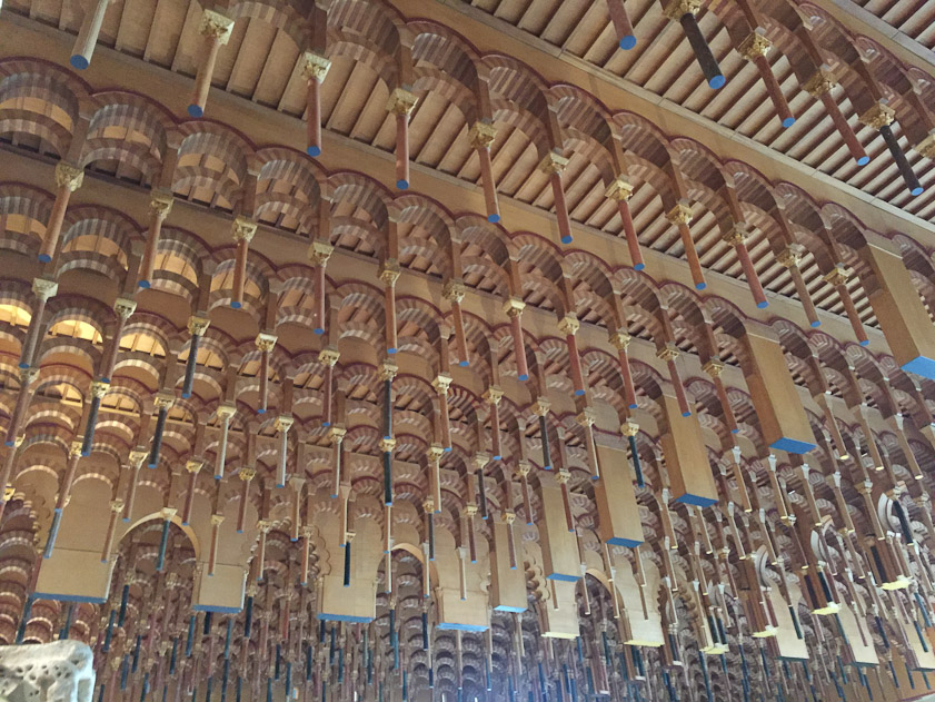 A model of the wooden ceiling of the the Great Mosque of Córdoba. Al-Hakam II extended the Great Mosque.