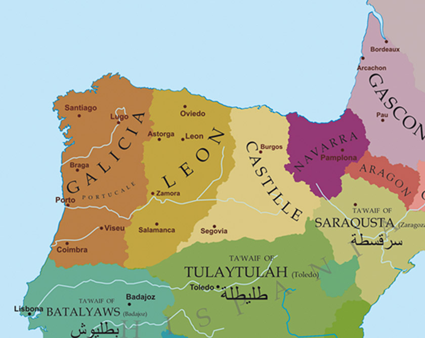 This map for 1060 shows how both the Muslim and Christian areas were divided. Neither side was unified.