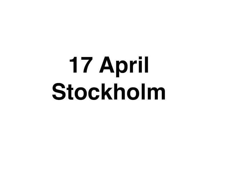 We flew into Stockholm via Copenhagen, arriving the afternoon of Friday, 17 April.