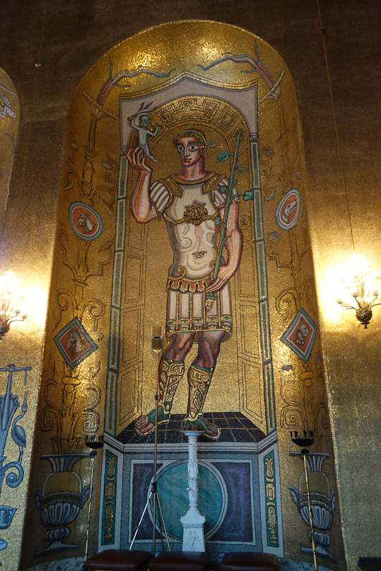 The artist who designed the mosaics was not a great draftsman.