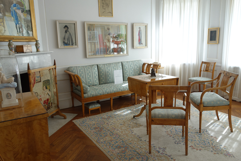 Second floor gallery. This was the home of the Thiel family.