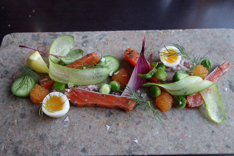 We ate well in Visby. This was my appetizer at Wallers restaurant.