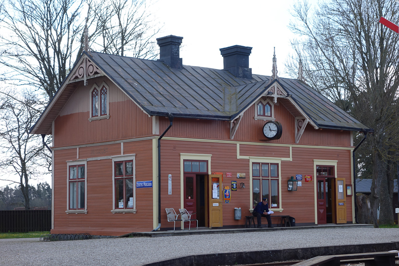 The railway station for the Dahlem Railroad. http://www.gotlandstaget.se/engelsk.htm
