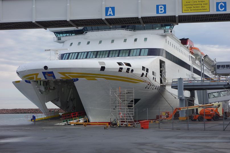 Our ferry to return to the mainland of Sweden. We came to Gotland from a port south of Stockholm, and left to land at Oskarshamn, a bit north of Kalmar.