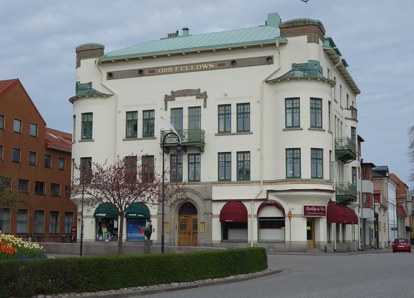 The Odd Fellows hall in Kalmar, in Art Deco style