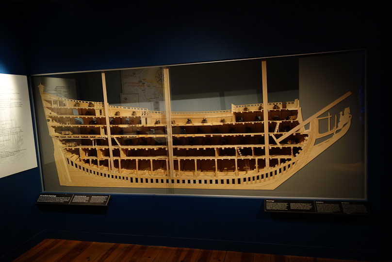 The Kronan was a three masted Swedish warship that capsized and sank in 1676 during a battle against a combined Danish-Dutch fleet. The Kronan carried 120 bronze cannon and 850 men. It was the largest ship built in Sweden.