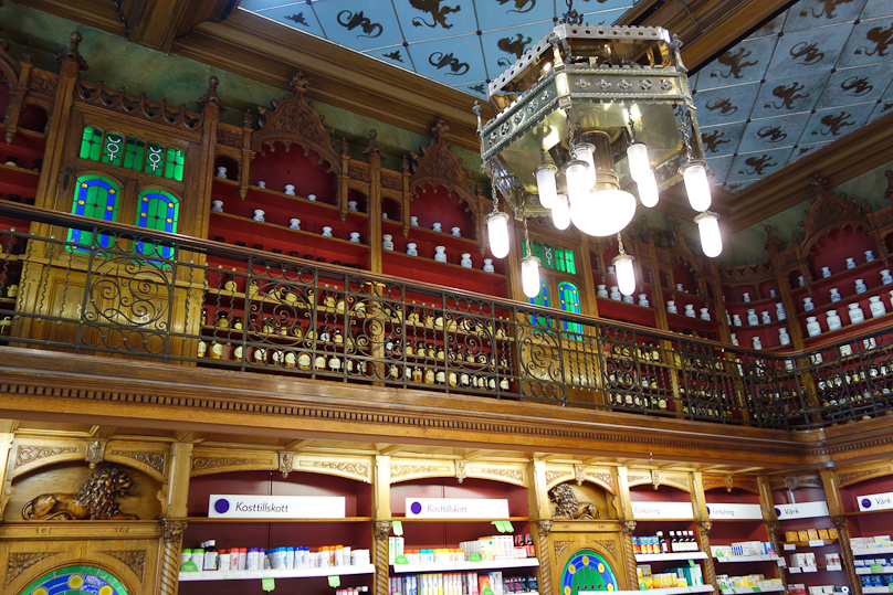 The apothecary interior is picturesque too.