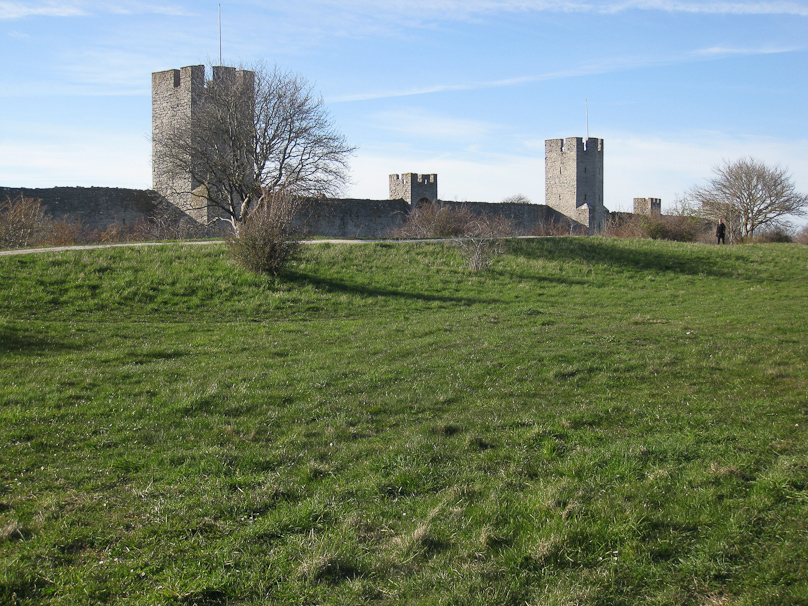 We drove along the inland side of the walled city of Visby to get to our hotel inside the walls.