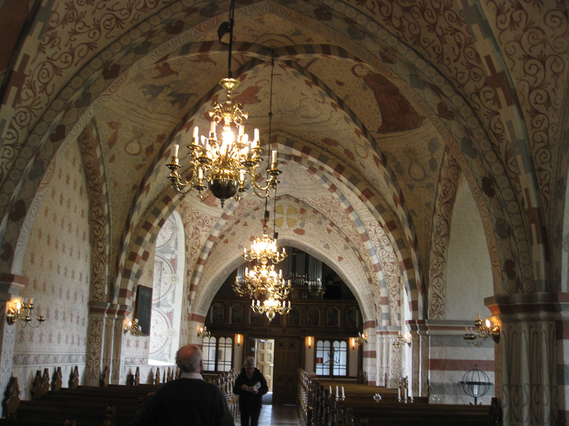 The nave at Vittskövle, looking west.
