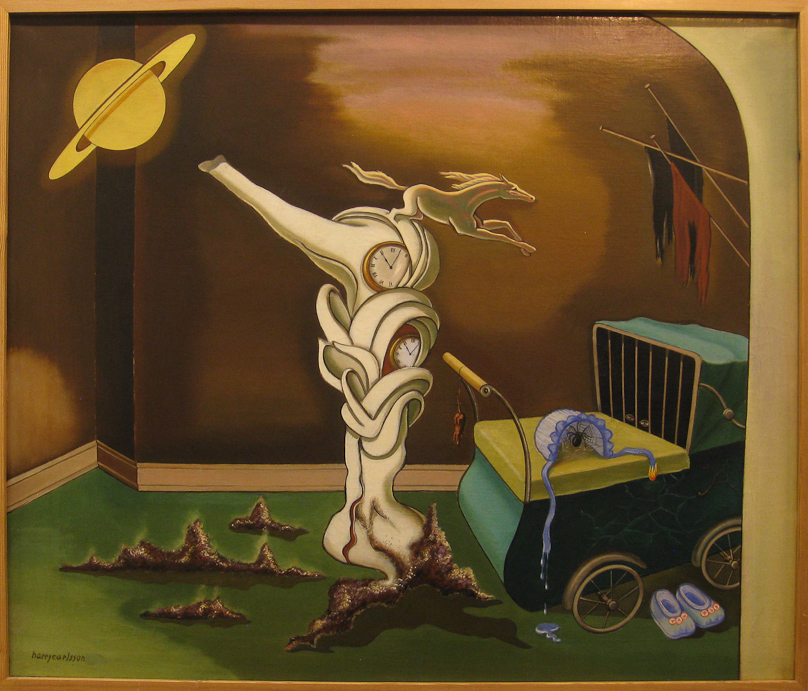 The Statens Museum fur Kunst has a wing where modern art id displayed, included a gallery of Surrelaism. This is 