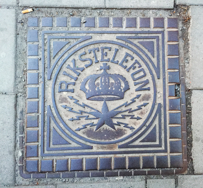 Swedish telephone company manhole cover.
